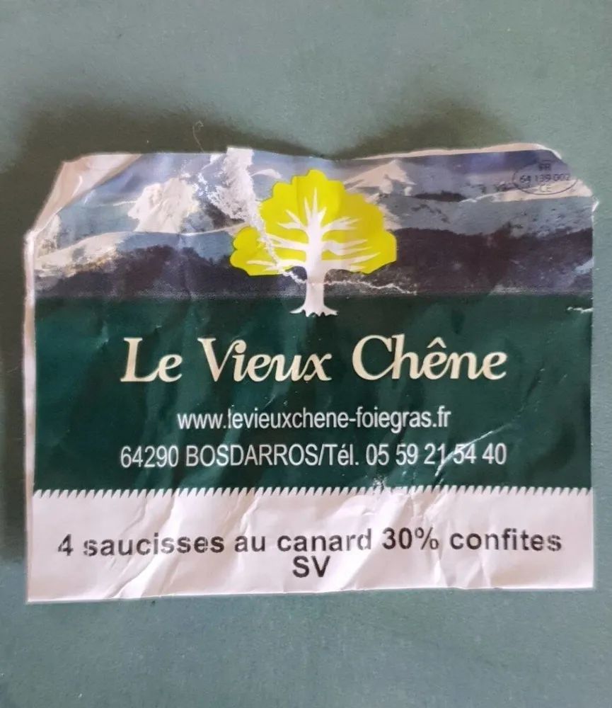 4 saucisses au canard