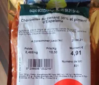 Chorizettes au canard 30 % et piment d'Espelette