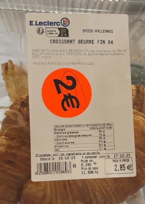 croissant beurre