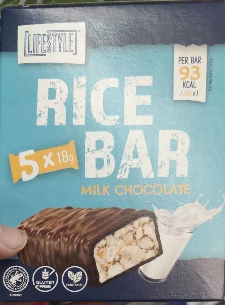Lifestyle rice barre 5x18g sans gluten