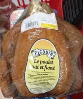 Le poulet cuit en fumé