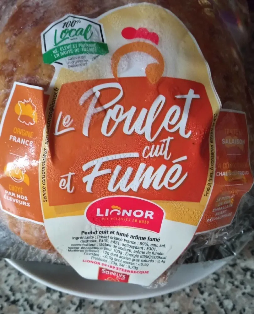 Poulet cuit et fumé