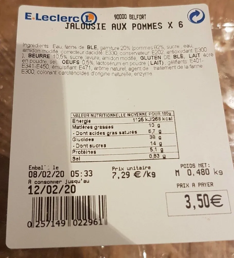 Jalousie aux pommes