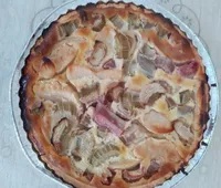 Tarte pomme rhubarbe