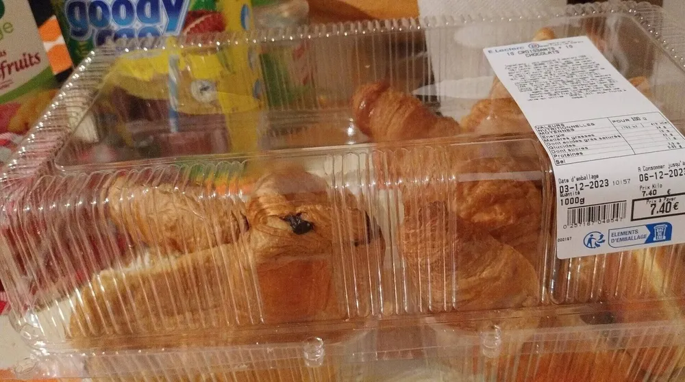 10 croissants et 10 pains au chocolat