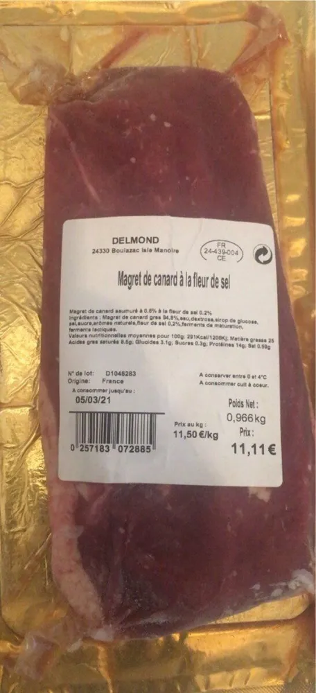Magret de canard à la fleur de sel