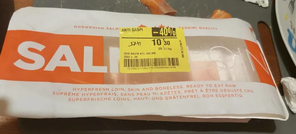 Saumon sashimi