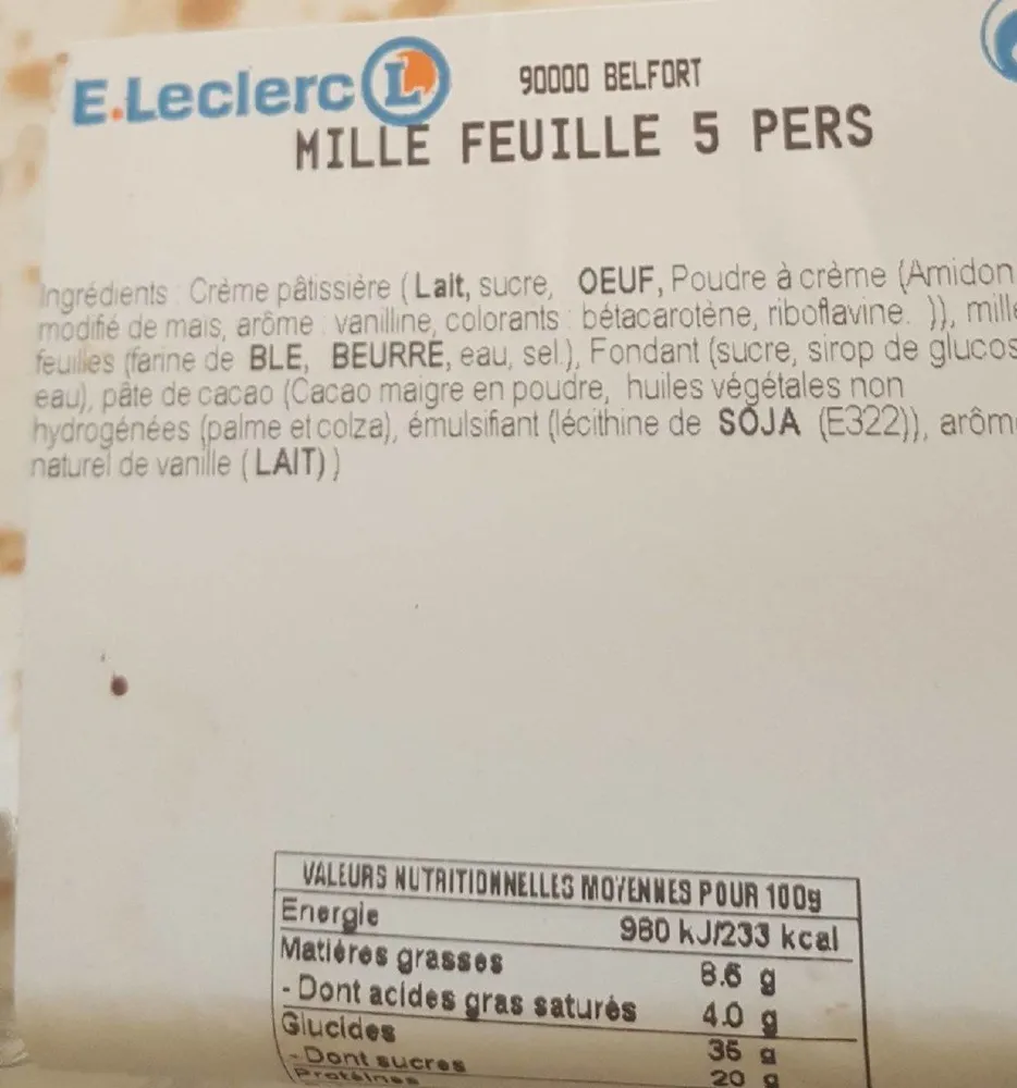 MILLE FEUILLE