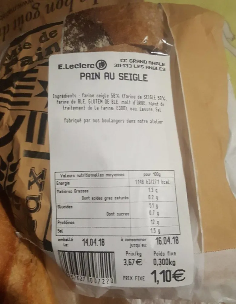 PAIN AU SEIGLE