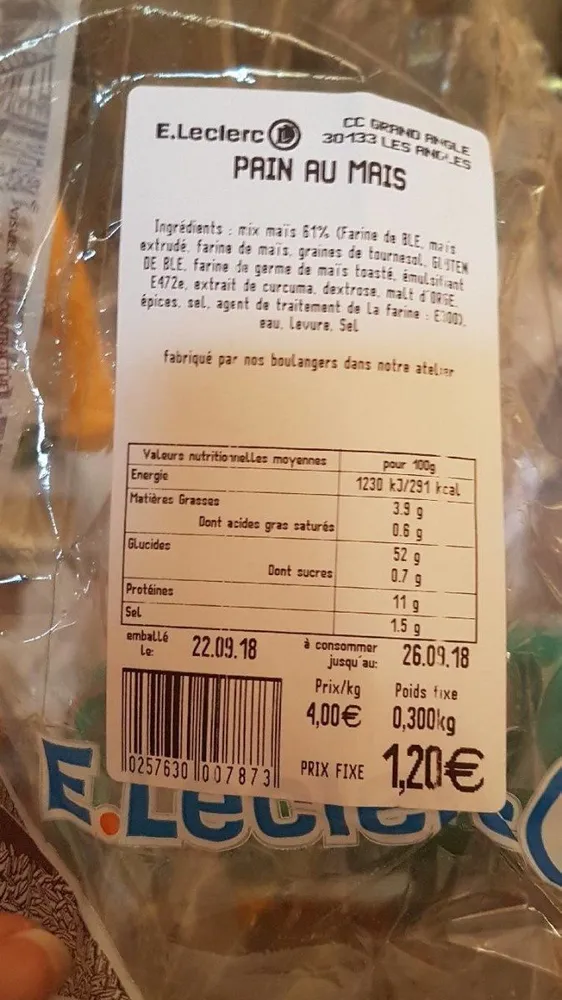 Pain au maïs