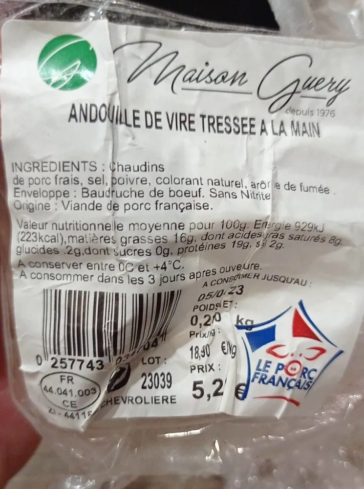 Andouille de vire tressée à la main
