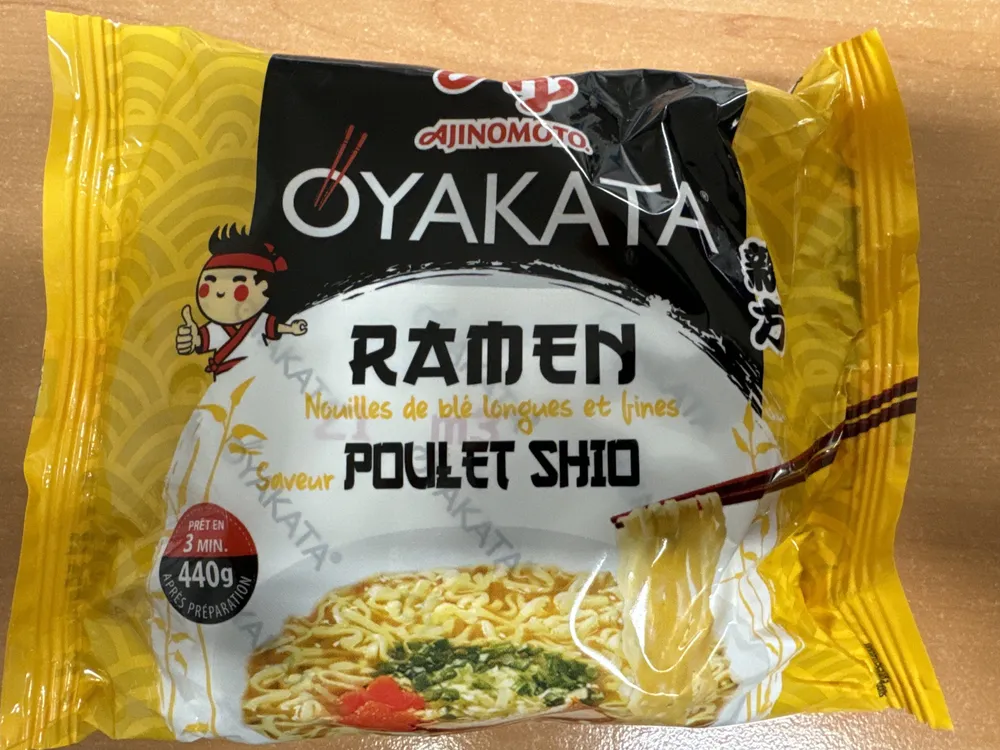 Ramen Nouilles de blé longues et fines saveur Poulet Shio