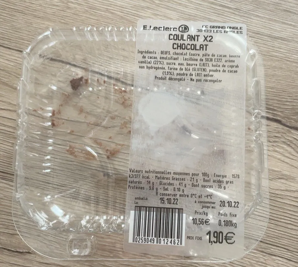 Coulant au chocolat