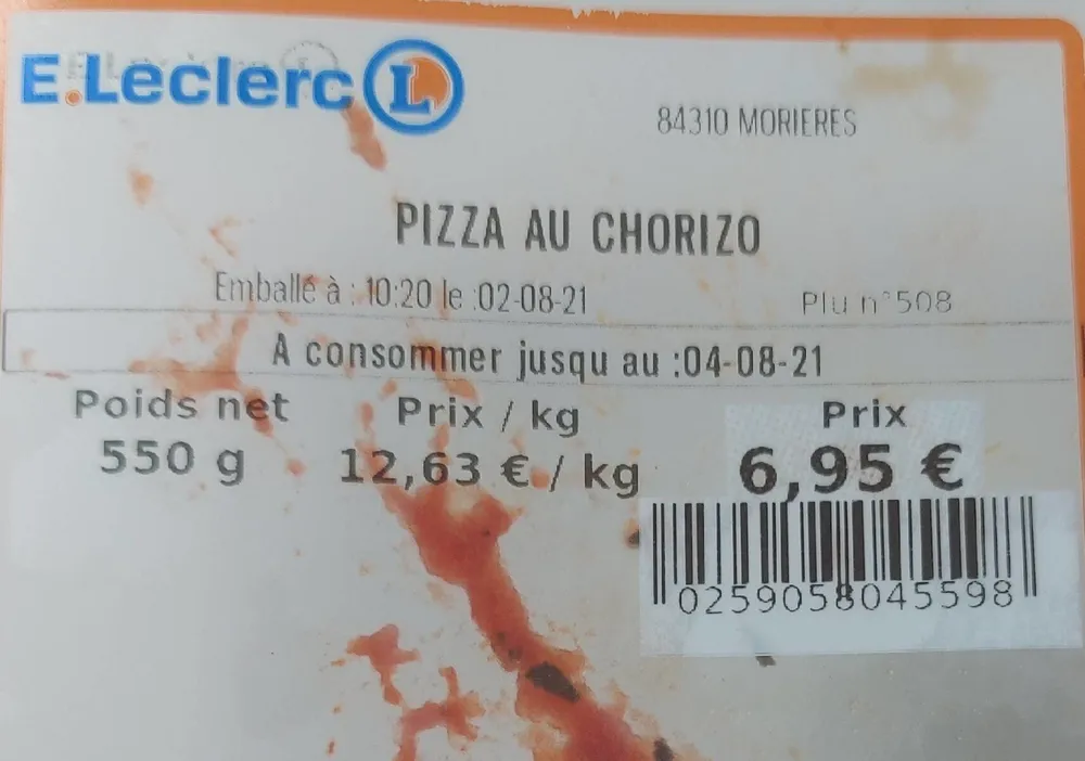 Pizza au chorizo