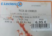 Pizza au chorizo