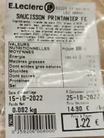 Saucisson printanièr
