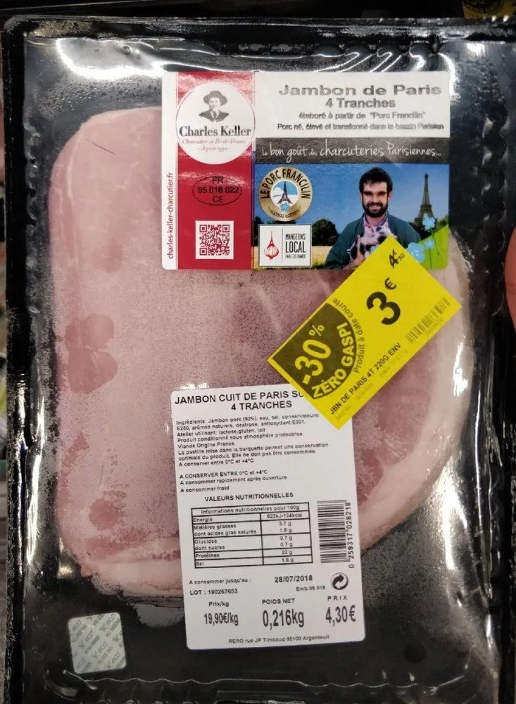 Jambon de Paris 4 tranches