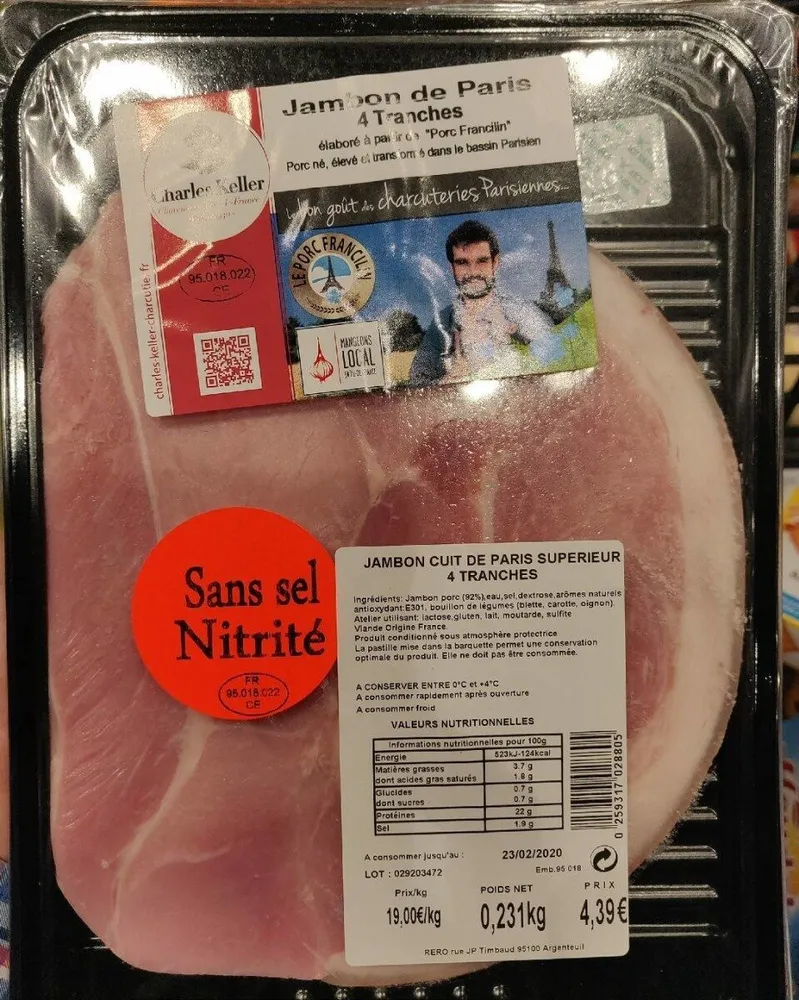 Jambon cuit de Paris supérieur
