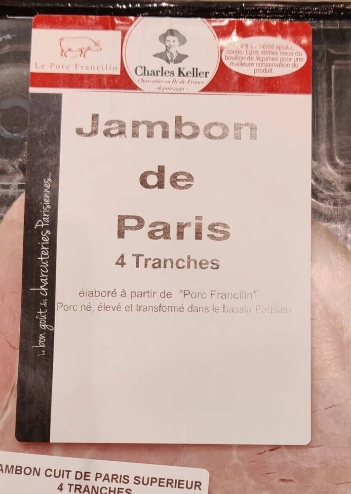 Jambon de paris - 4 tranches