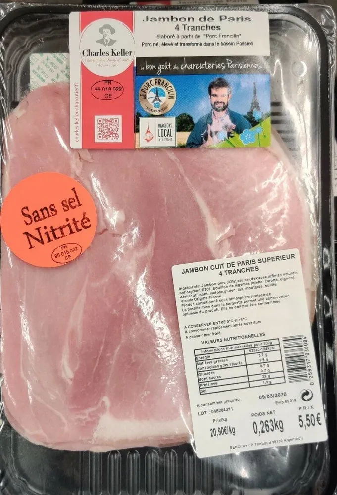 Jambon de Paris 4 tranches