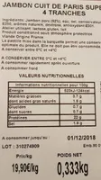 Jambon de Paris 4 tranches