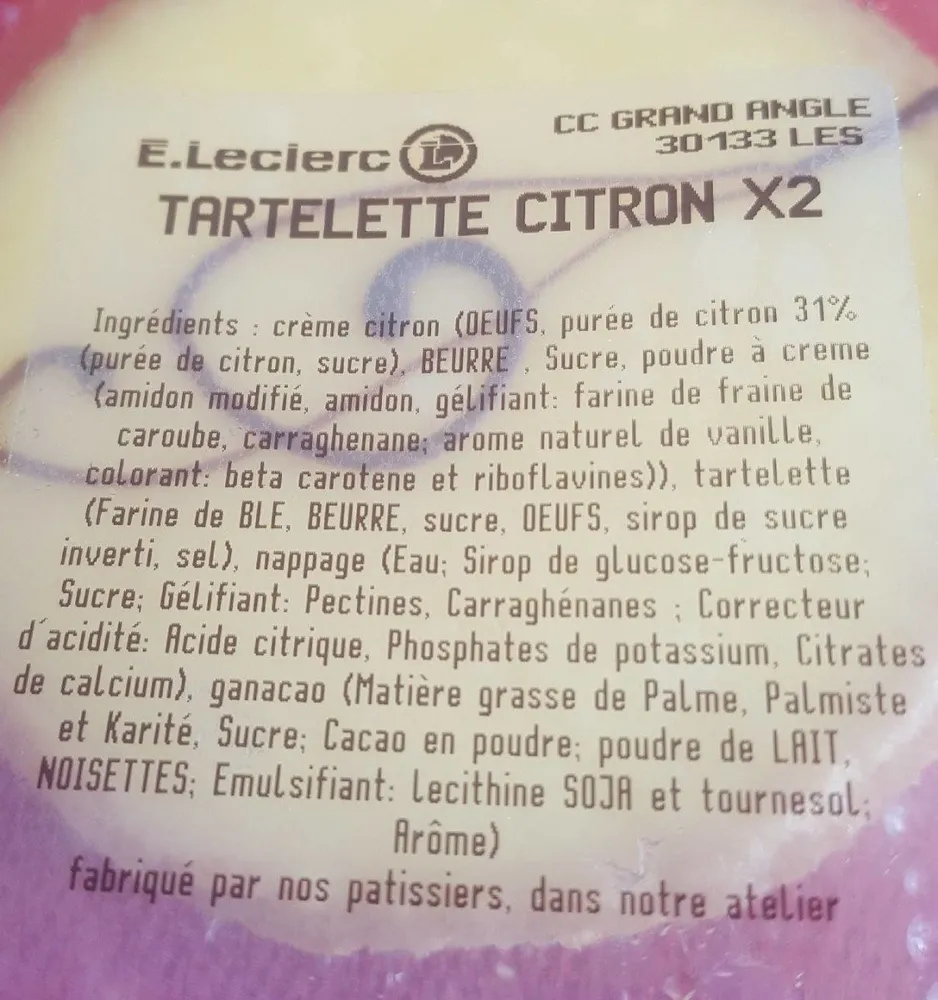 Tartelette au citron
