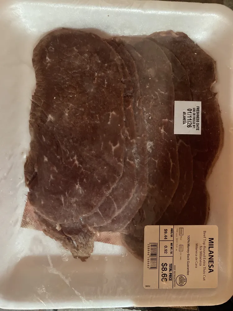Milanesa Beef Top Round Extra Thin Cut