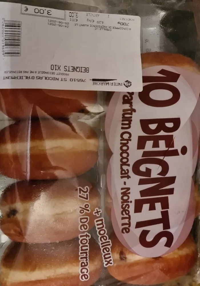 10 beignets chocolat-noisette