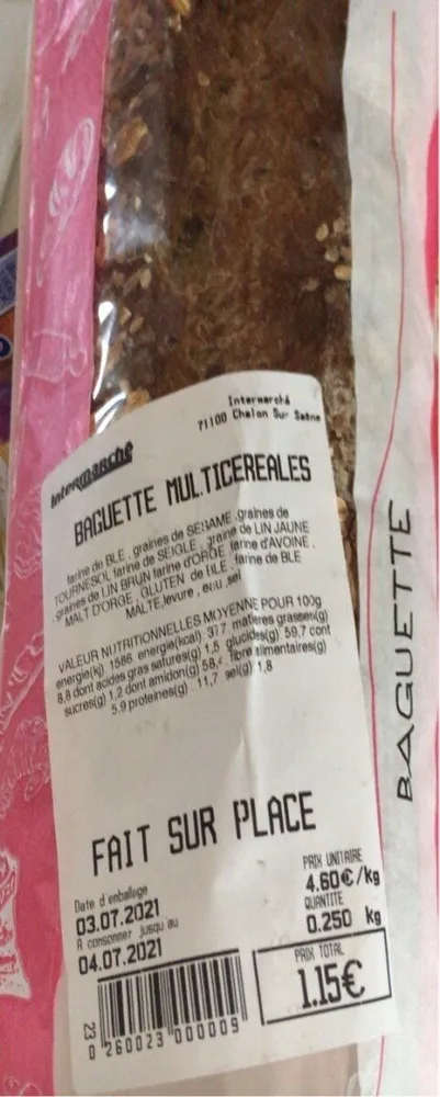Baguette multicereales