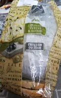 Pain olives vertes et noires