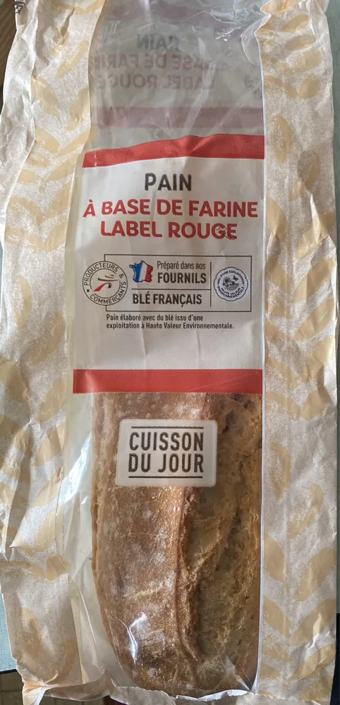 Pain à base de farine label rouge