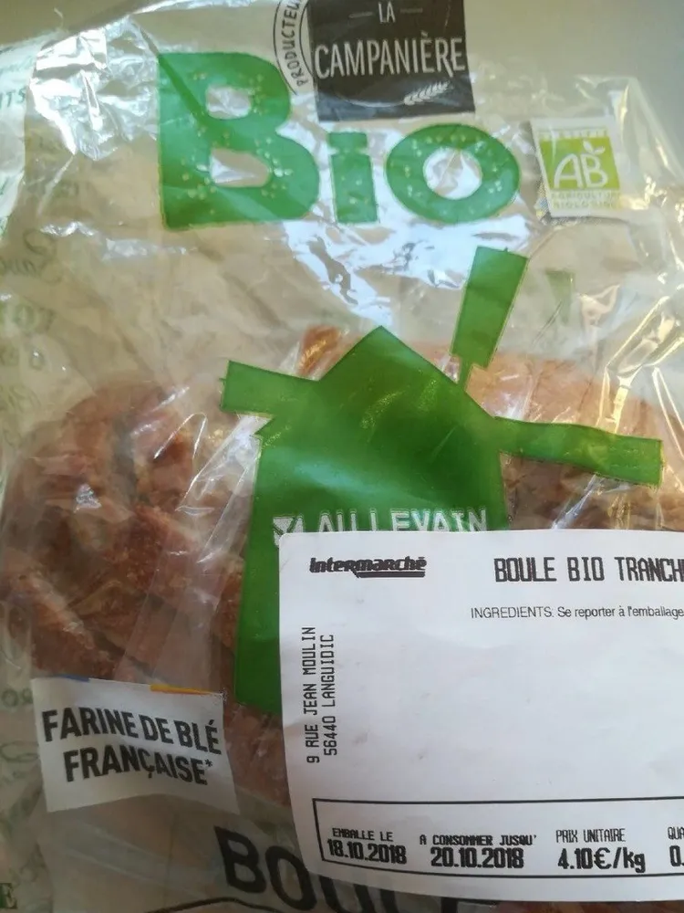 Boule bio tranchée