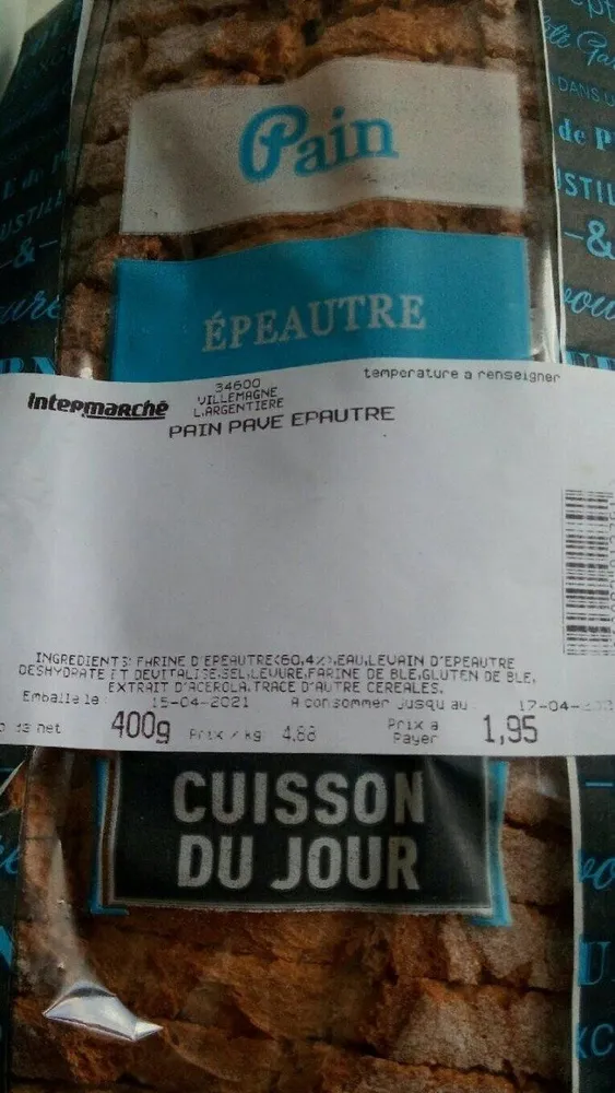Pain pavé épeautre