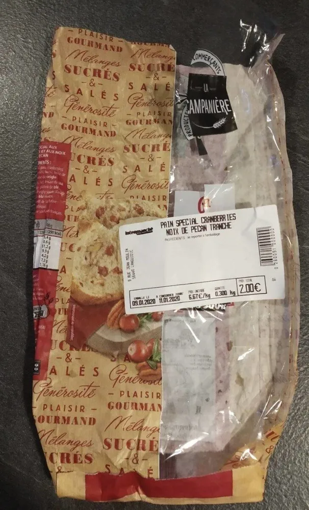 Pain spécial cramberries noix de pécan