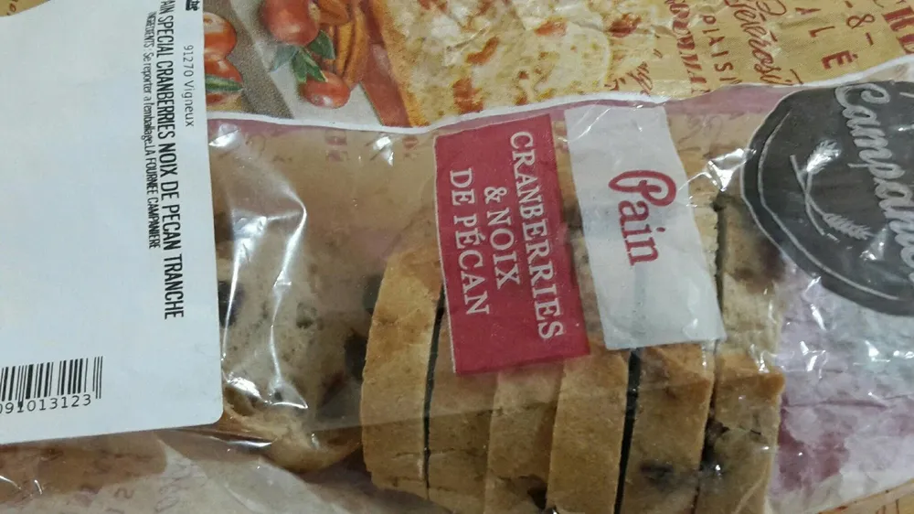 Pain spécial cranberries noix de pecan