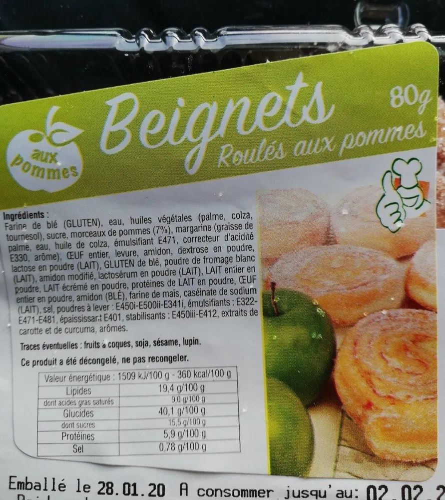 Beignets roulés aux pommes
