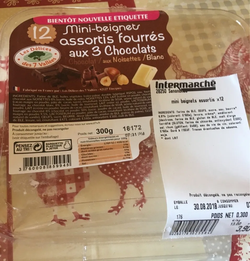 Mini-beignets assortis fourres