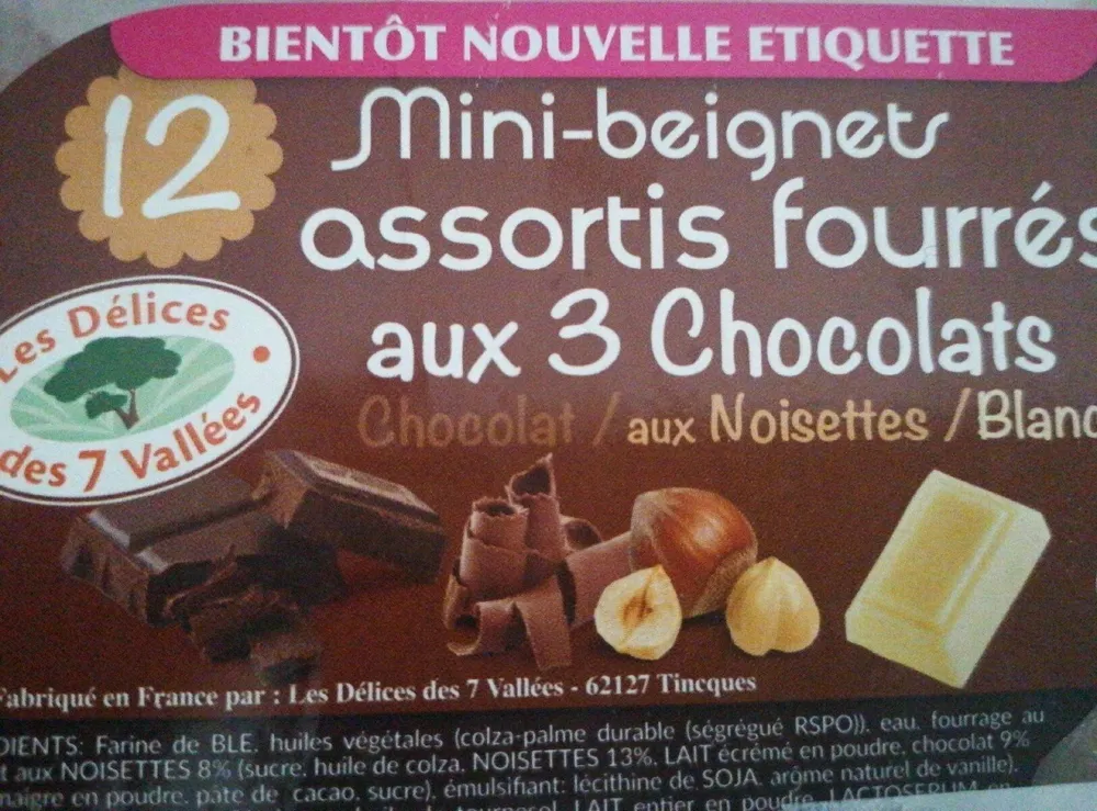 12 mini-beignets fourrés assortis