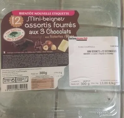 Mini Beignets assortis fourrés aux 3 chocolats