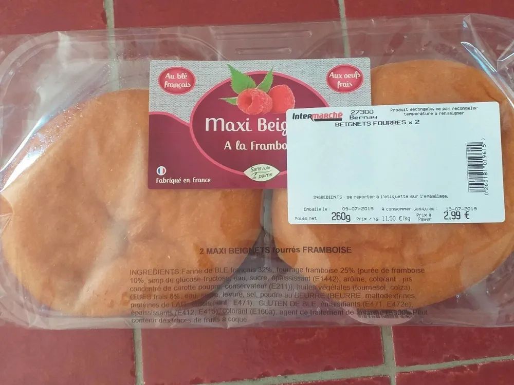 Maxi beignet à la framboise