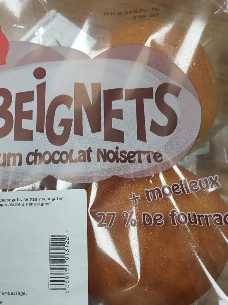 Beignets parfum chocolat noisette