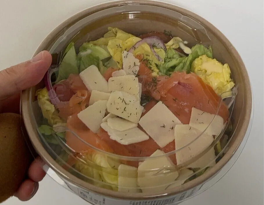 Salade, saumon fumé