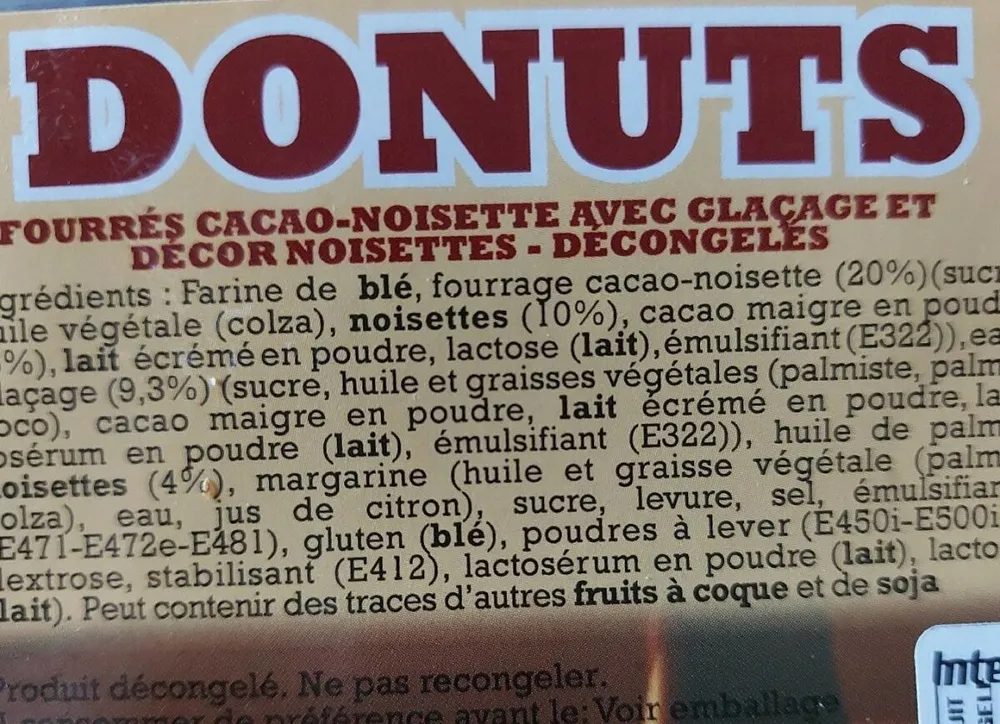 Donuts fourrés cacao-noisette