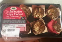 Mini Muffins coeur fondant aux fruits rouges