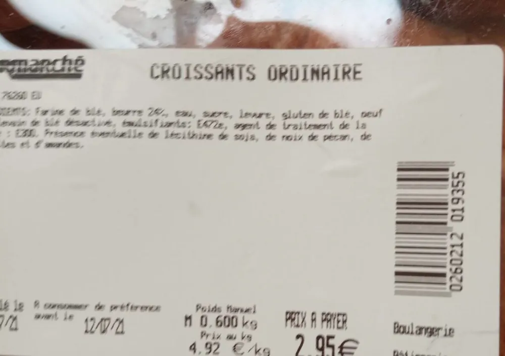 Croissants ordinaires