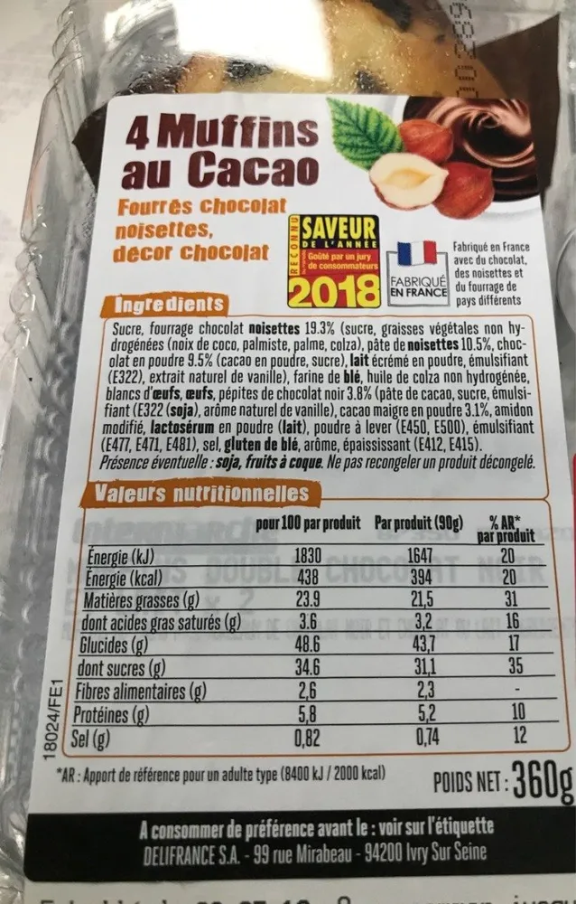 4 Muffins au Cacao