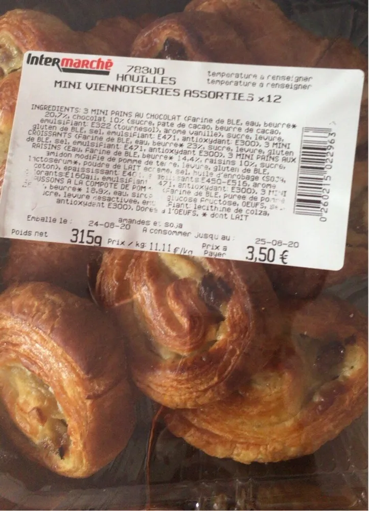 Mini viennoiseries assorties