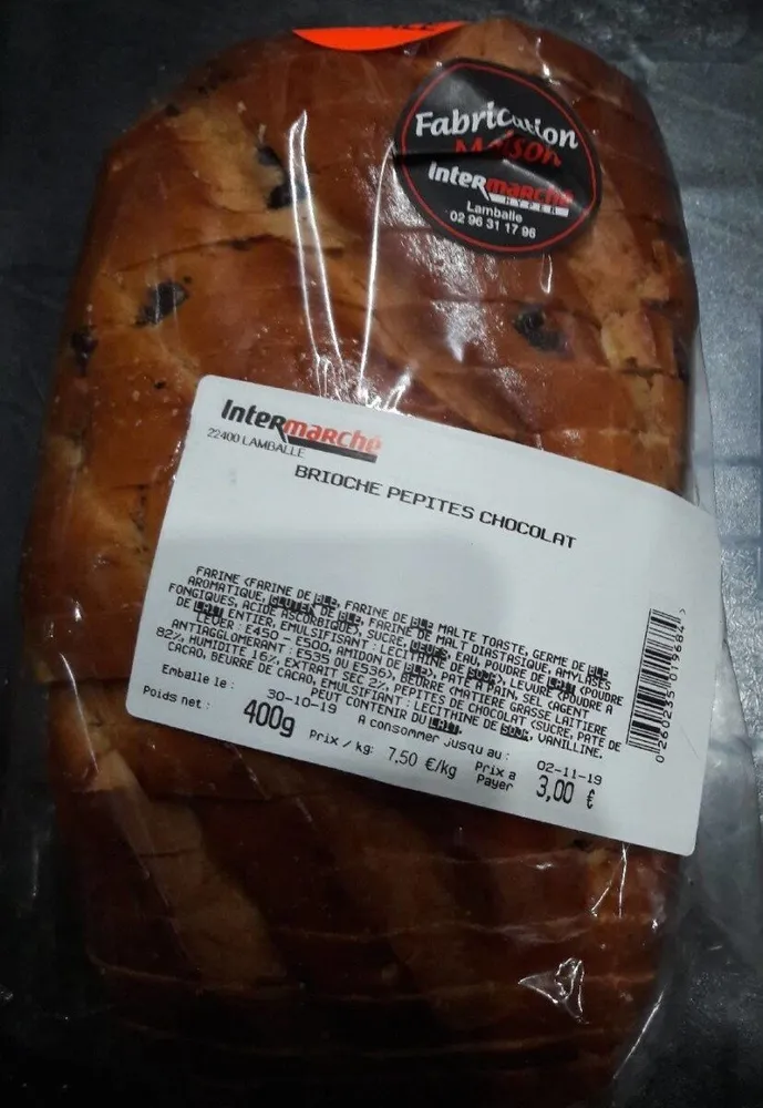 Brioche pépites chocolat