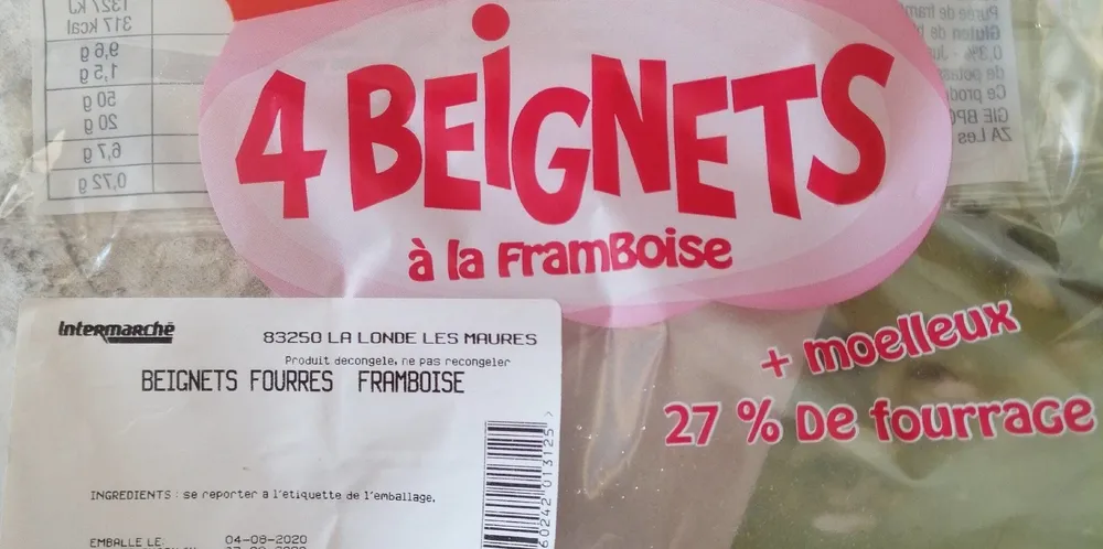 Beignets à la framboise