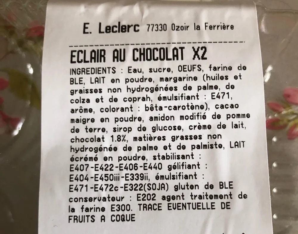 Eclair au chocolat